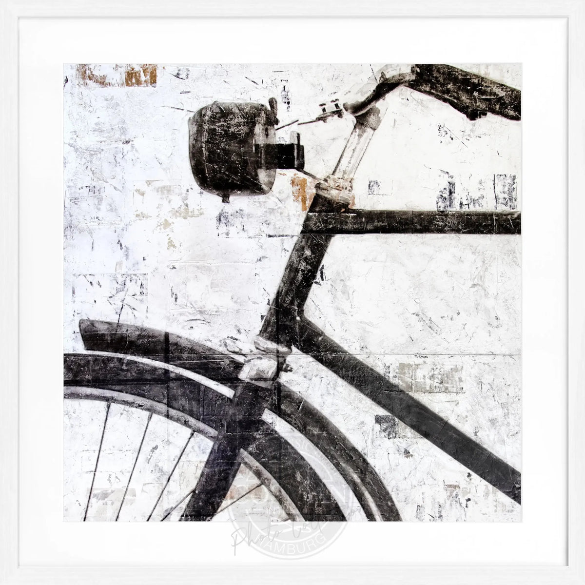 Schwarzes quadratisches Fahrrad-Poster mit Rahmen von Cosman-Photocollection, 55x55 cm, moderne Wanddekoration