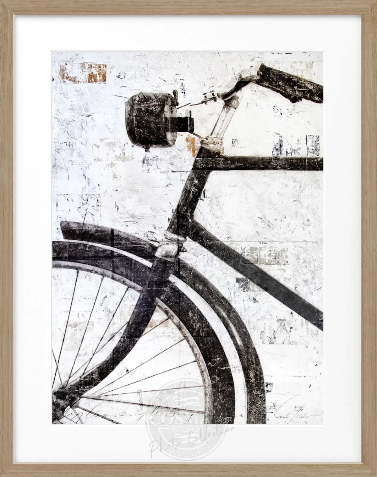 Schwarzer Fahrrad-Poster mit Rahmen von Cosman-Photocollection, Maße 25x31cm, für Wanddekoration im modernen Stil