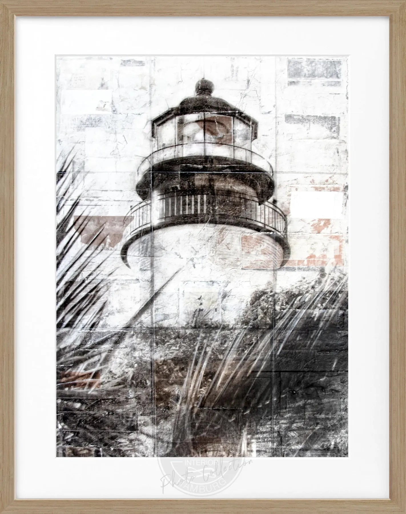 Schwarz gerahmtes Poster Florida Key West Leuchtturm von Cosman-Photocollection, 25x31 cm, maritime Wanddekoration.