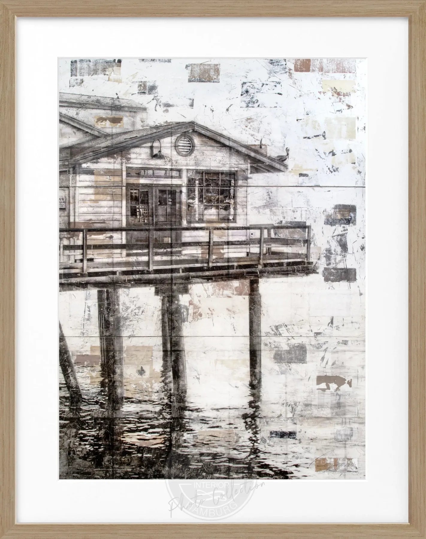 Schwarzweiß-Poster mit Rahmen, Kalifornien Malibu, von Cosman-Photocollection, 25x31 cm, Wanddekoration für Fotoliebhaber