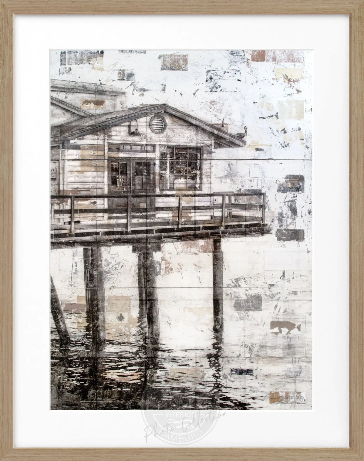 Schwarzweiß-Poster mit Rahmen, Kalifornien Malibu, von Cosman-Photocollection, 25x31 cm, Wanddekoration für Fotoliebhaber