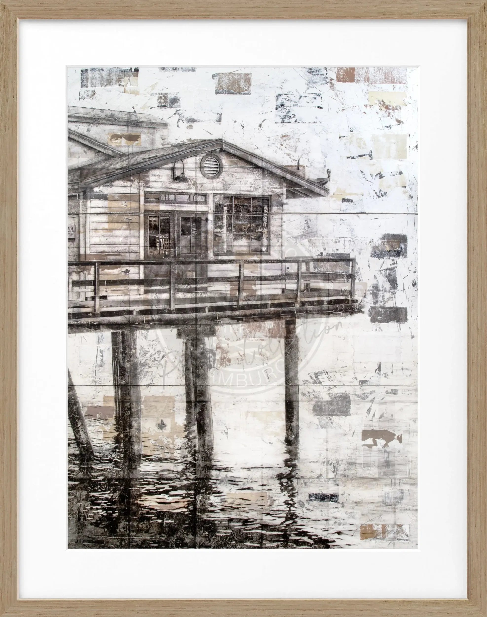 Schwarzweiß-Poster mit Rahmen, Kalifornien Malibu, von Cosman-Photocollection, 25x31 cm, Wanddekoration für Fotoliebhaber