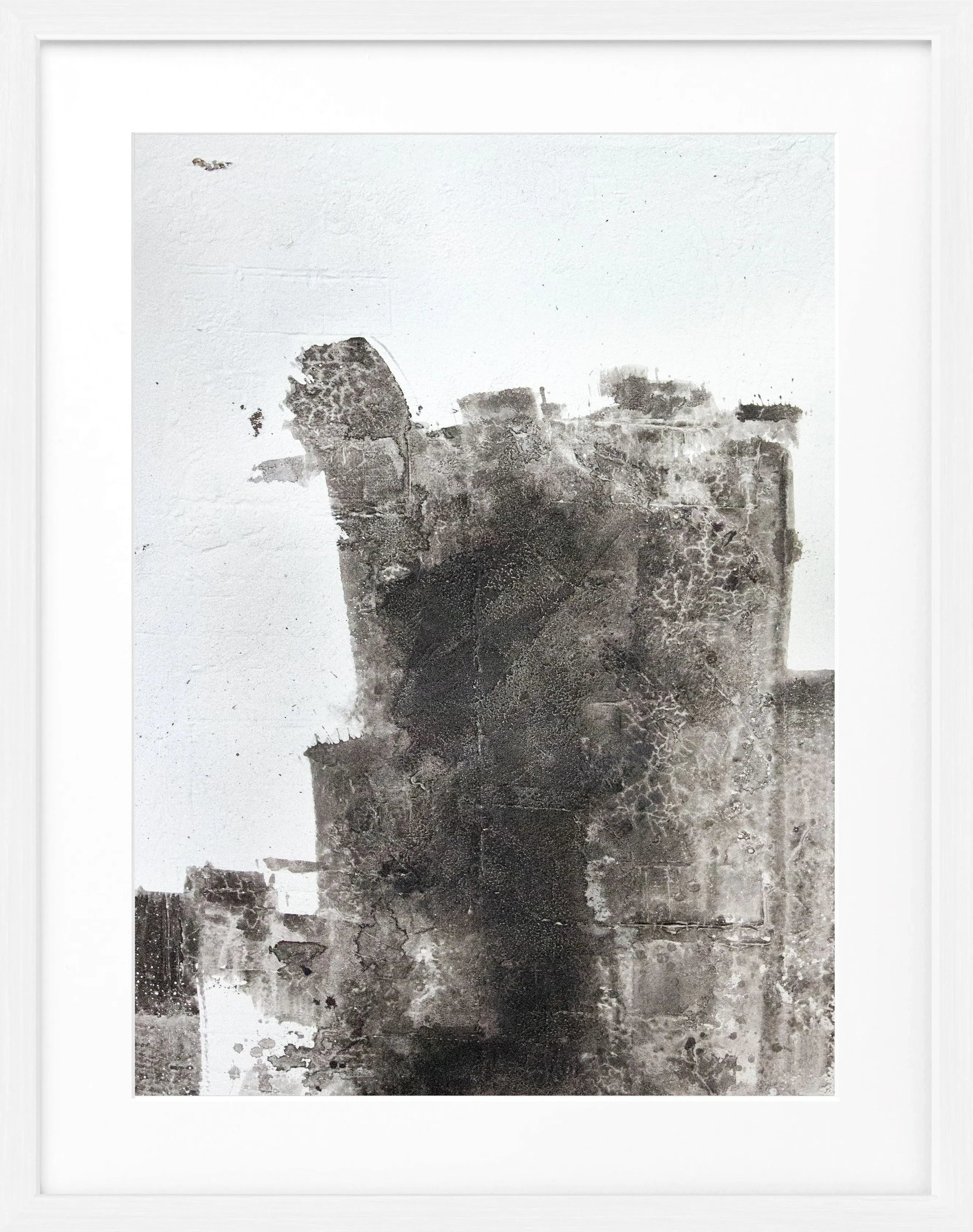 Abstraktes Kunstposter mit schwarzem Rahmen von Cosman-Photocollection, Maße 25x31cm, modernes Wandbild für Kunstliebhaber.