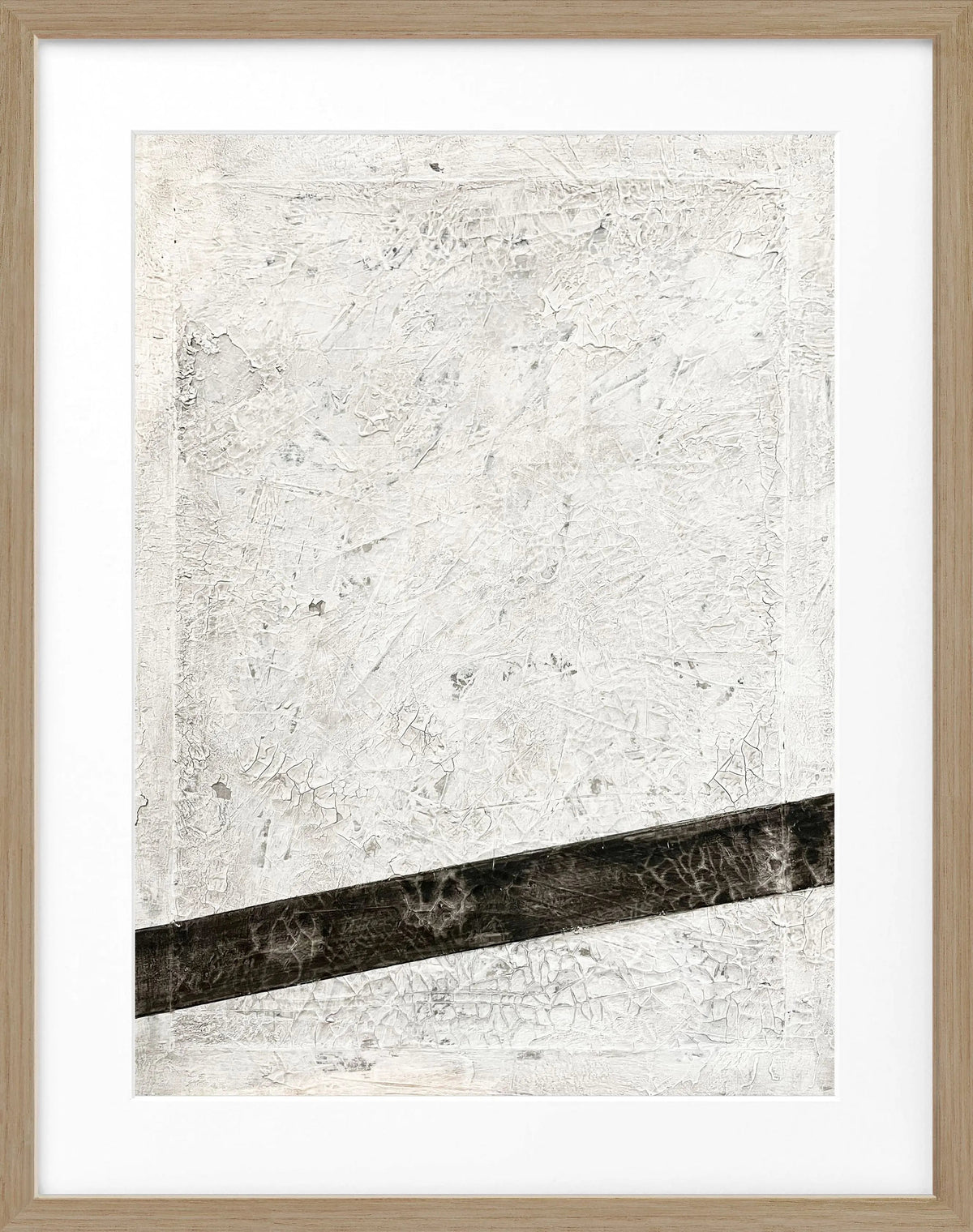 Kunstposter ’Black Line’ von Cosman-Photocollection in Rahmen, schwarz-weiß, 25x31cm, modernes Wandbild