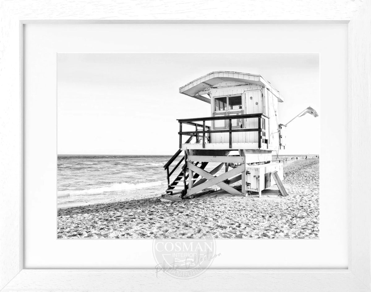Schwarz gerahgter Poster von Cosman-Photocollection mit Miami Beach Florida Motiv, 31x25cm, für Wanddekoration