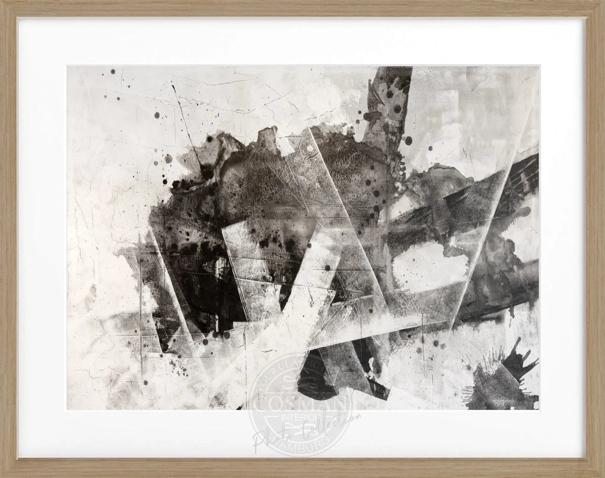 Schwarzes abstraktes Kunstposter mit Rahmen von Cosman-Photocollection, 31x25 cm, modernes Wandbild für Kunstliebhaber