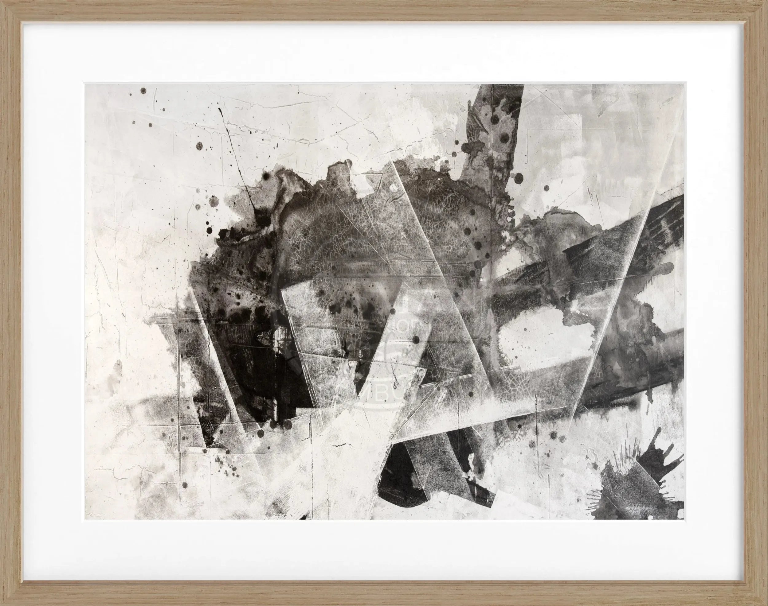Schwarzes abstraktes Kunstposter mit Rahmen von Cosman-Photocollection, 31x25 cm, modernes Wandbild für Kunstliebhaber