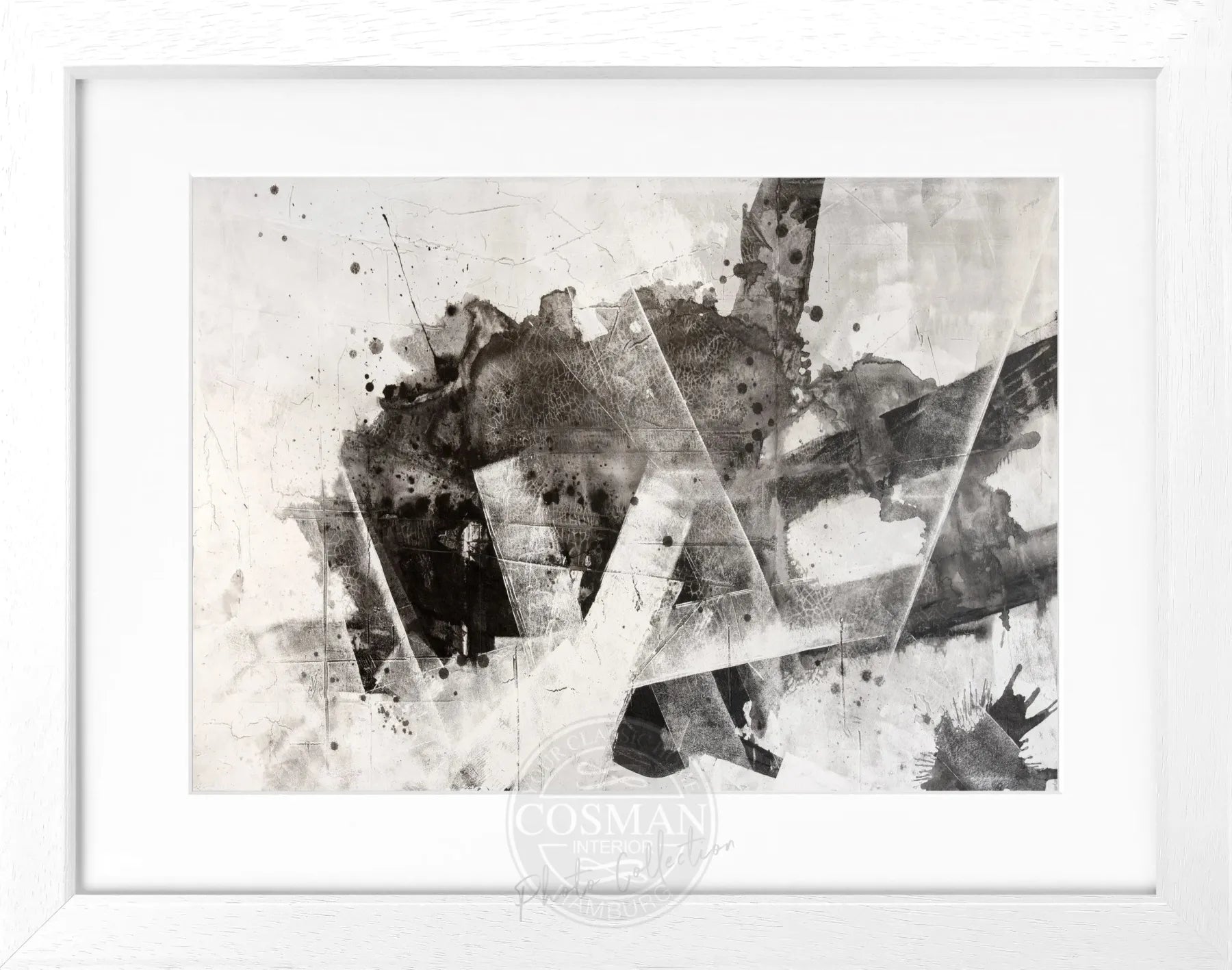 Schwarzes abstraktes Poster mit Rahmen von Cosman-Photocollection, Kunstprint, 31x25 cm, moderner Wanddekoration