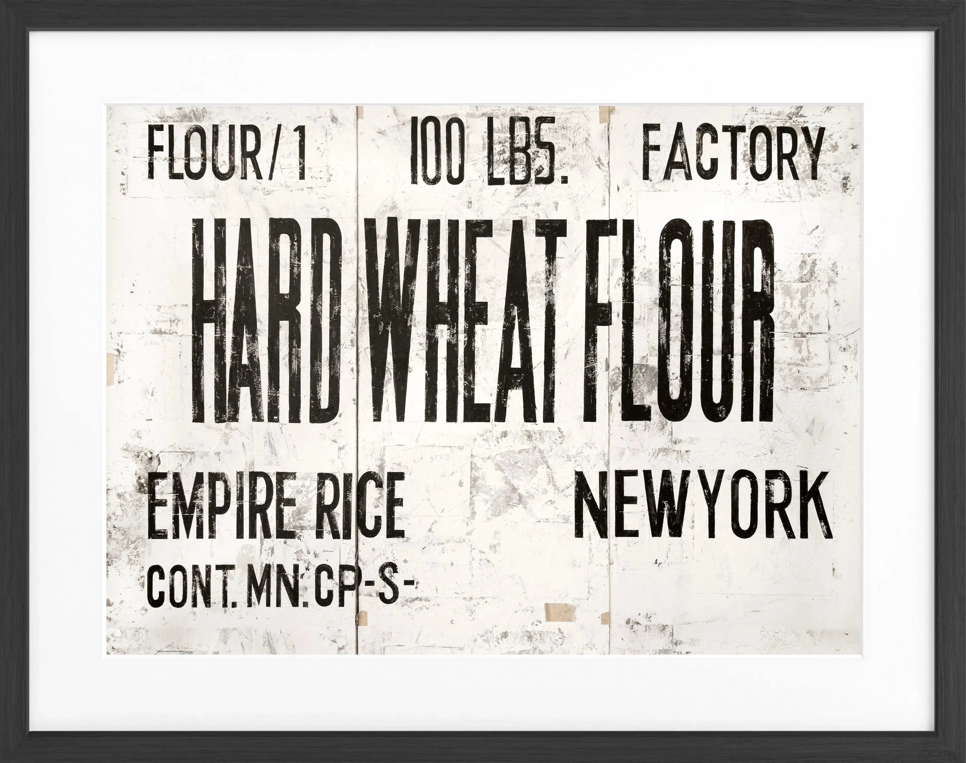 Schwarz-weißer Poster mit Rahmen von Cosman-Photocollection, New York ’Wheat’, 31x25cm, Wanddekoration