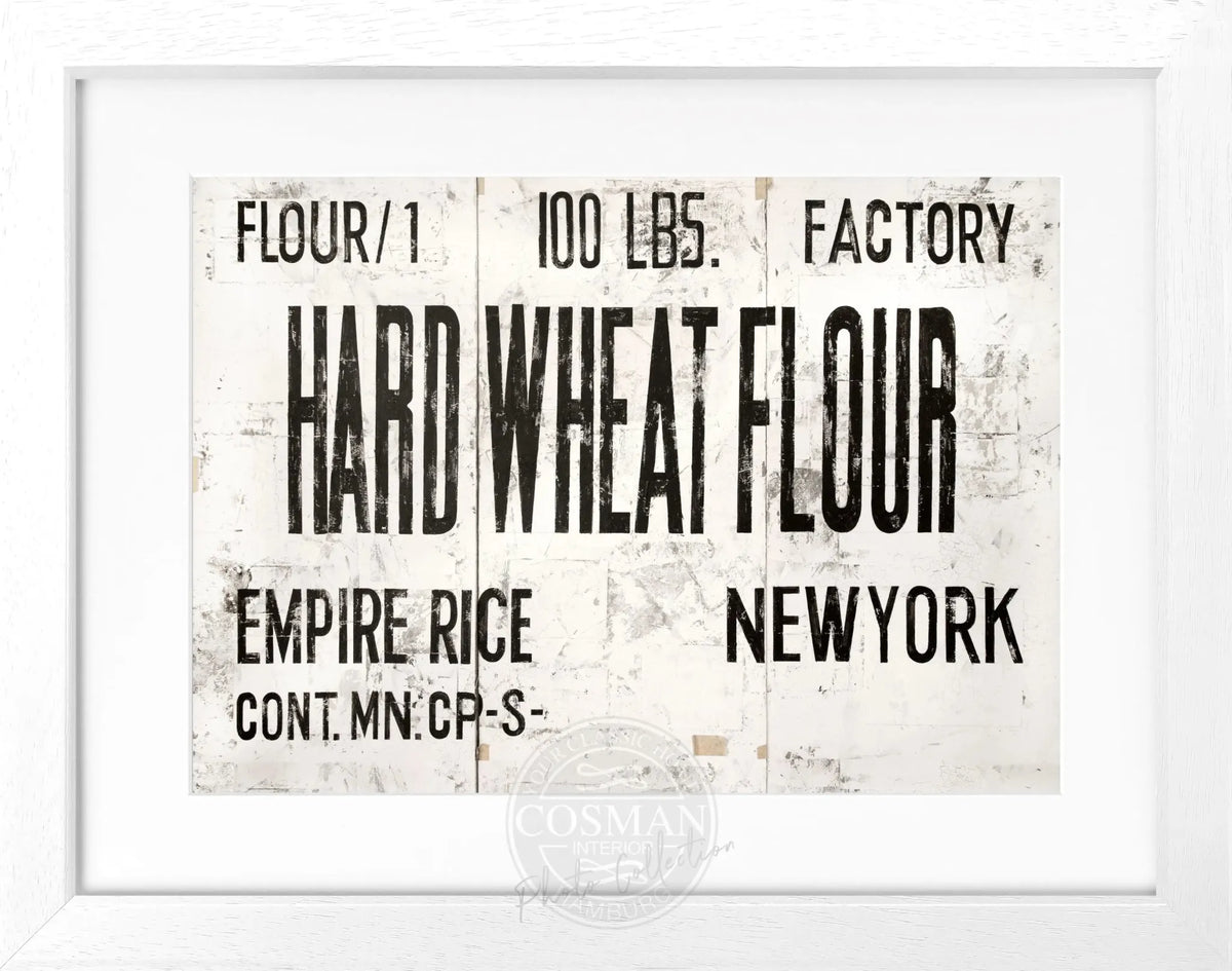 Schwarz-weiß Poster mit Rahmen, New York 'Wheat' GM13, von Cosman-Photocollection, auf 31x25cm Bild.
