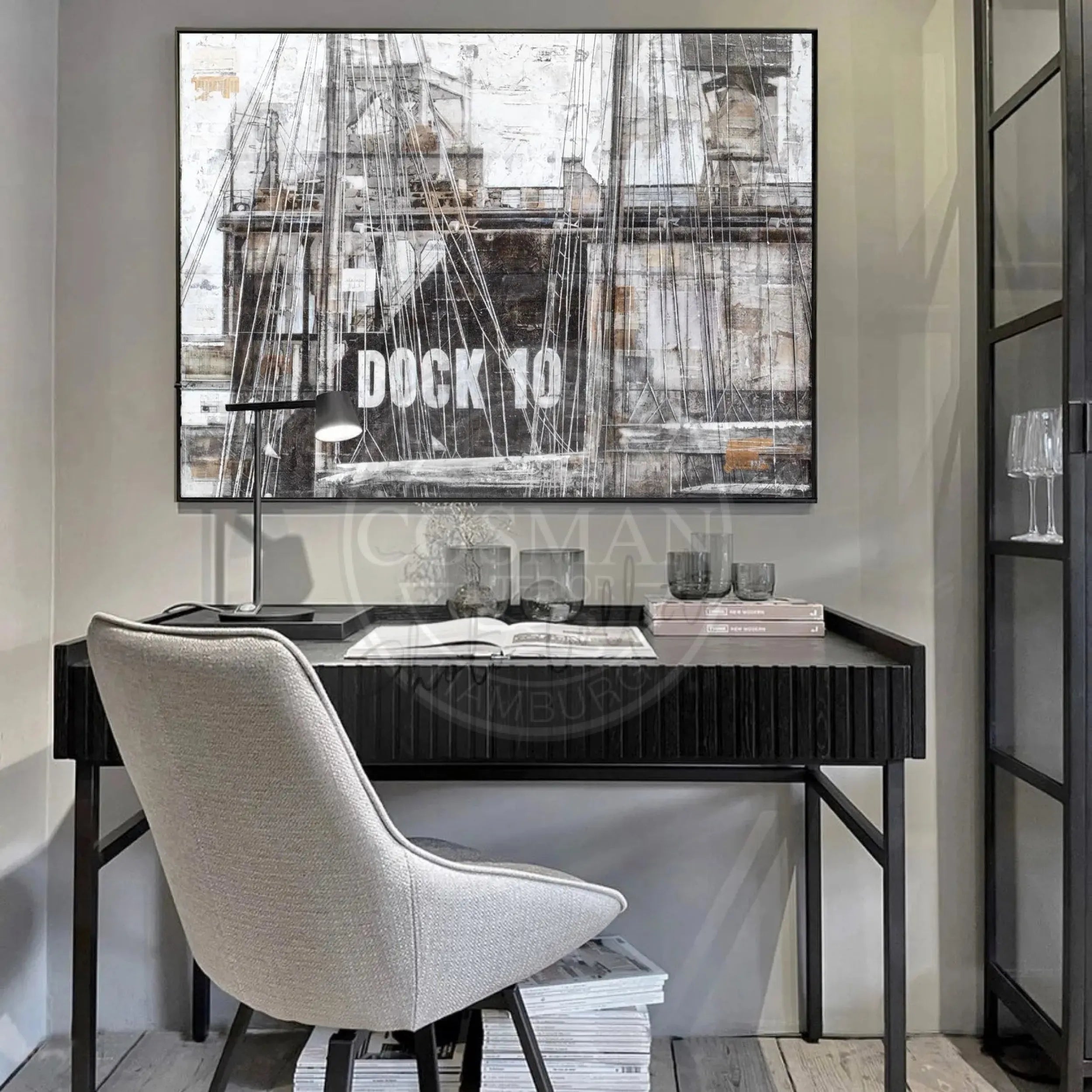 Wandbild GM85 Hamburg ’Dock 10’ - Druck auf Leinwand mit Schattenfuge by Cosman-Photocollection
