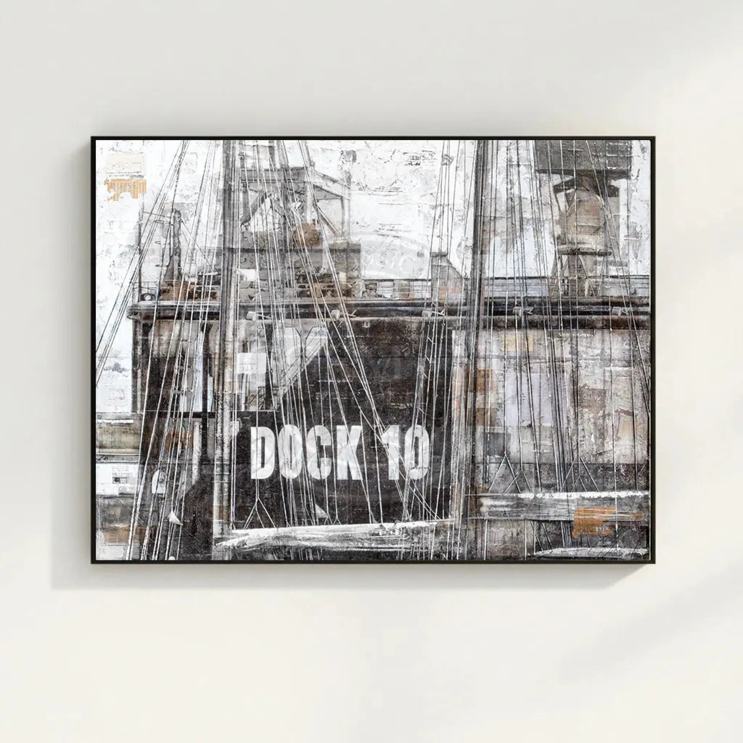 Wandbild GM85 Hamburg ’Dock 10’ - Druck auf Leinwand mit Schattenfuge by Cosman-Photocollection