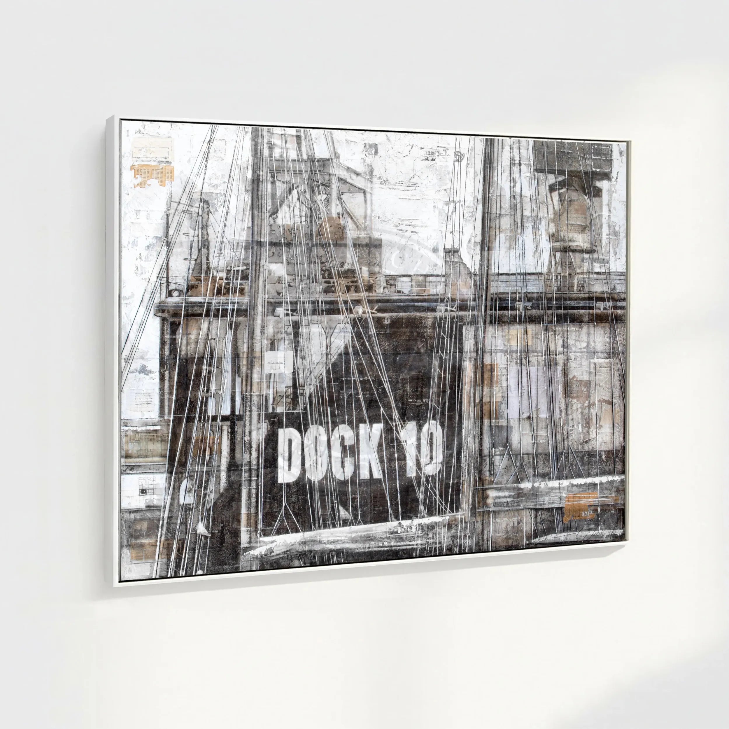 Wandbild GM85 Hamburg ’Dock 10’ - Druck auf Leinwand mit Schattenfuge by Cosman-Photocollection