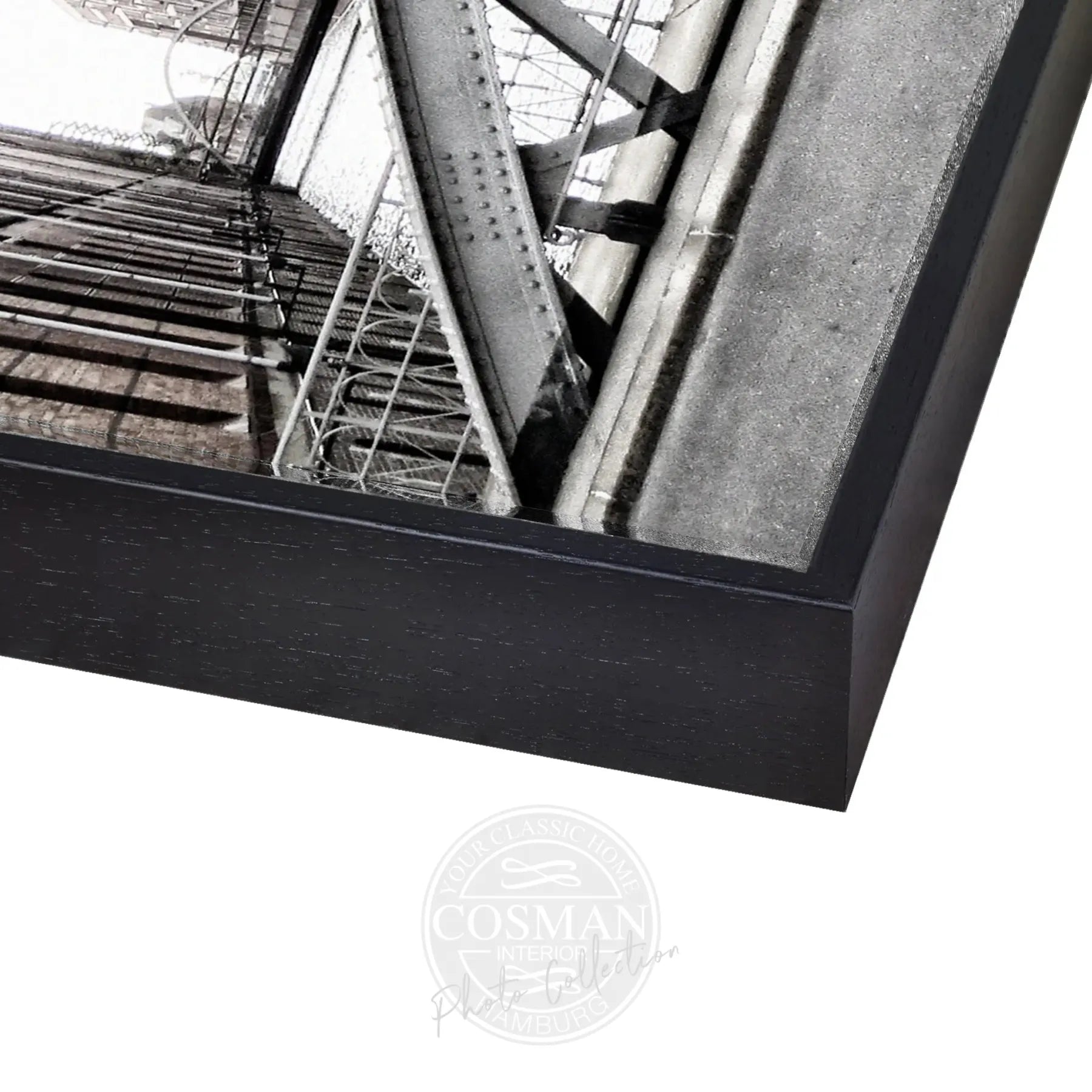 Wandbild Hamburg Speicherstadt von Cosman-Photocollection, Druck auf Leinwand mit Schattenfuge, 125x95 cm, Stadtansicht