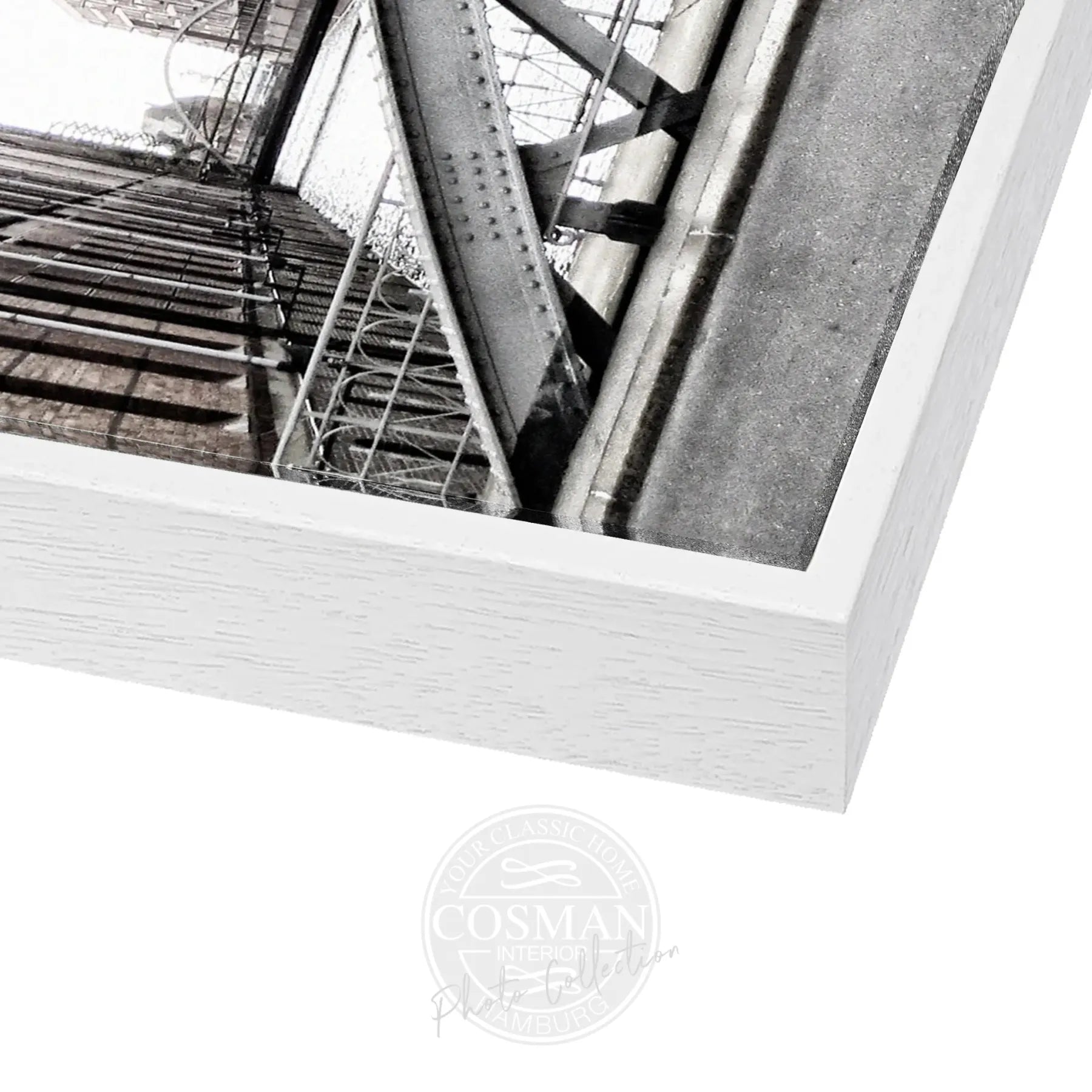 Hochwertiges Wandbild Hamburg Speicherstadt auf Leinwand, 125x95cm, mit Schattenfuge, von Cosman-Photocollection.