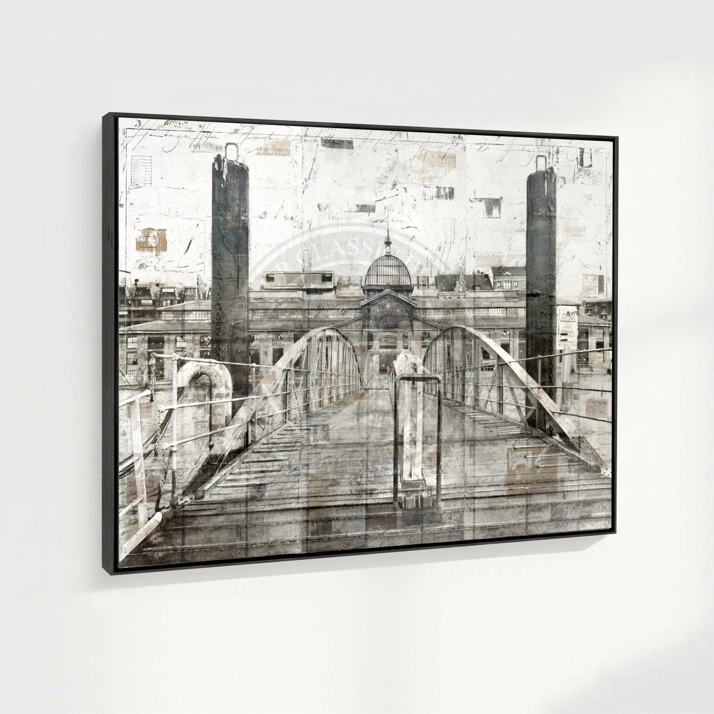 Wandbild Motiv GM04 Hamburg Fischmarkt - Druck auf Leinwand mit Schattenfuge by Cosman-Photocollection