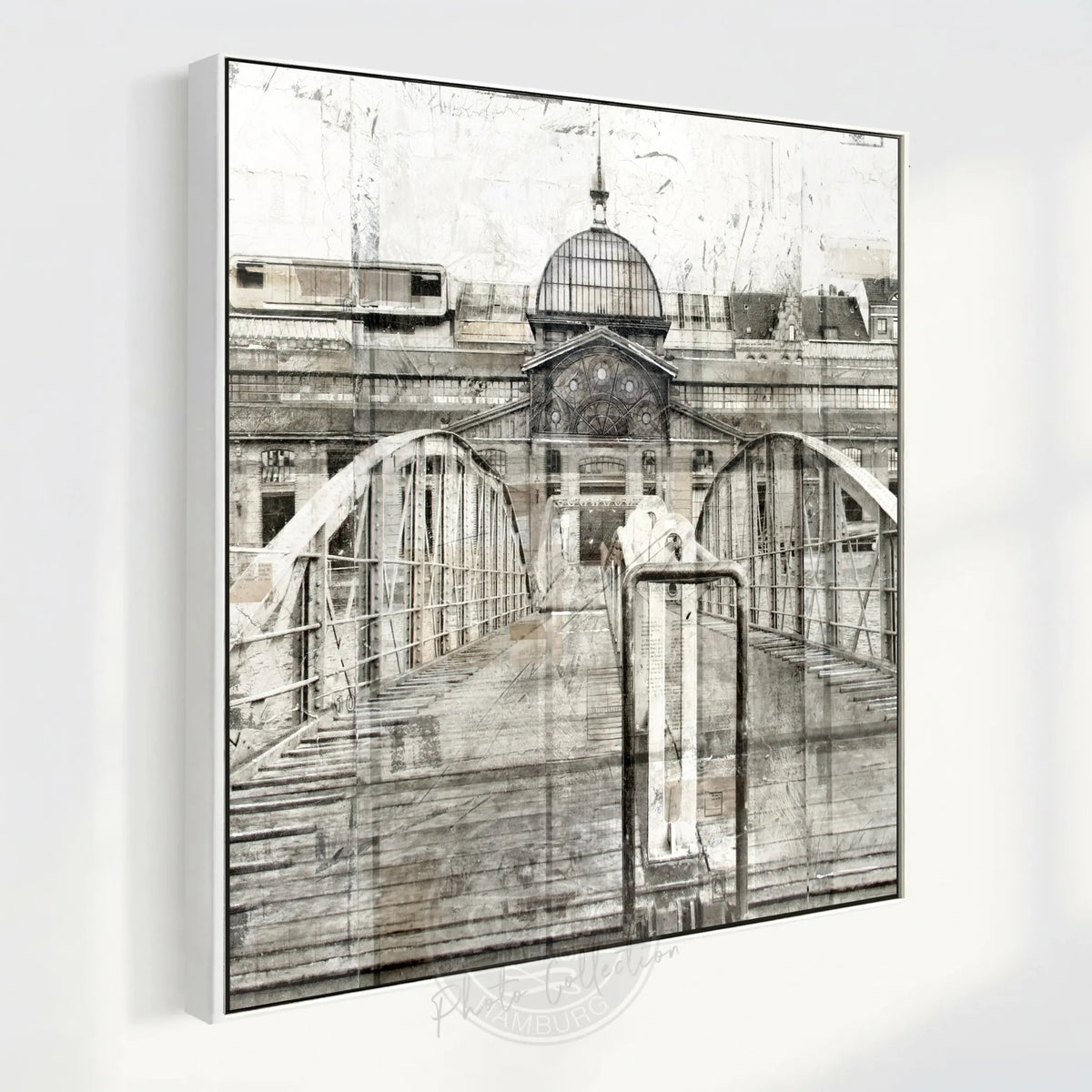 Wandbild GM04Q Hamburger Fischauktionshalle – Fotografie auf Leinwand