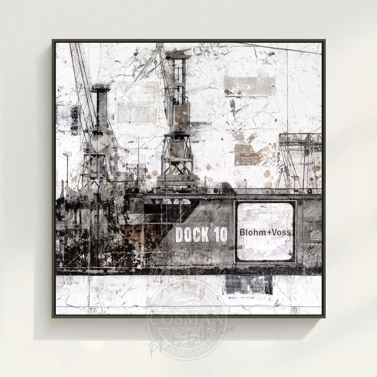 Hamburg Dock 10 Wandbild GM09Q – Leinwanddruck mit Schattenfuge
