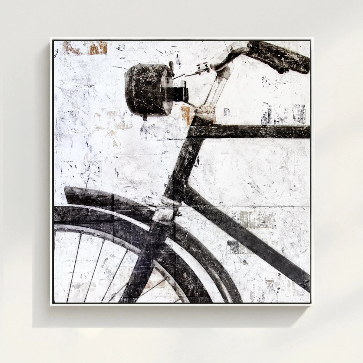Wandbild GM16Q Fahrrad von Cosman-Photocollection, Druck auf Leinwand mit Schattenfuge, schwarz, 84x84 cm, modernes Fahrradmotiv
