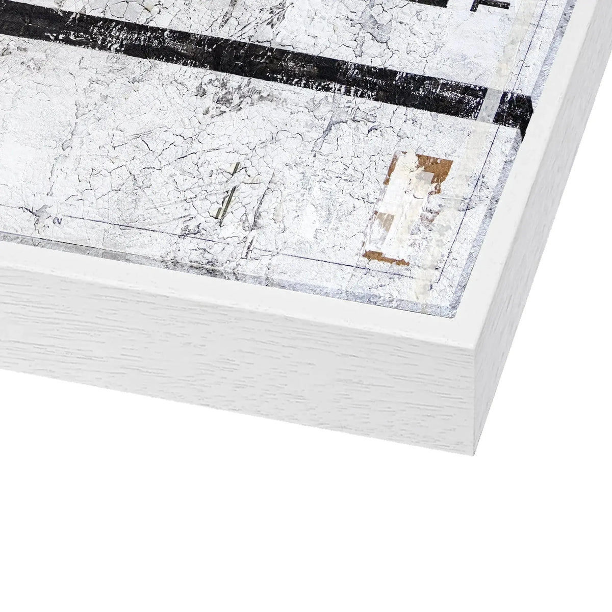 Wandbild GM90Q ’This side Up’ von Cosman-Photocollection, schwarzes Leinwandbild mit Schattenfuge, 84x84 cm.