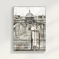 Wall mural GM04A Hamburg "Fish Market" – canvas with shadow gap