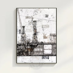 Mural GM09B Hamburgo “Muelle 10” – Lienzo con espacio para sombras