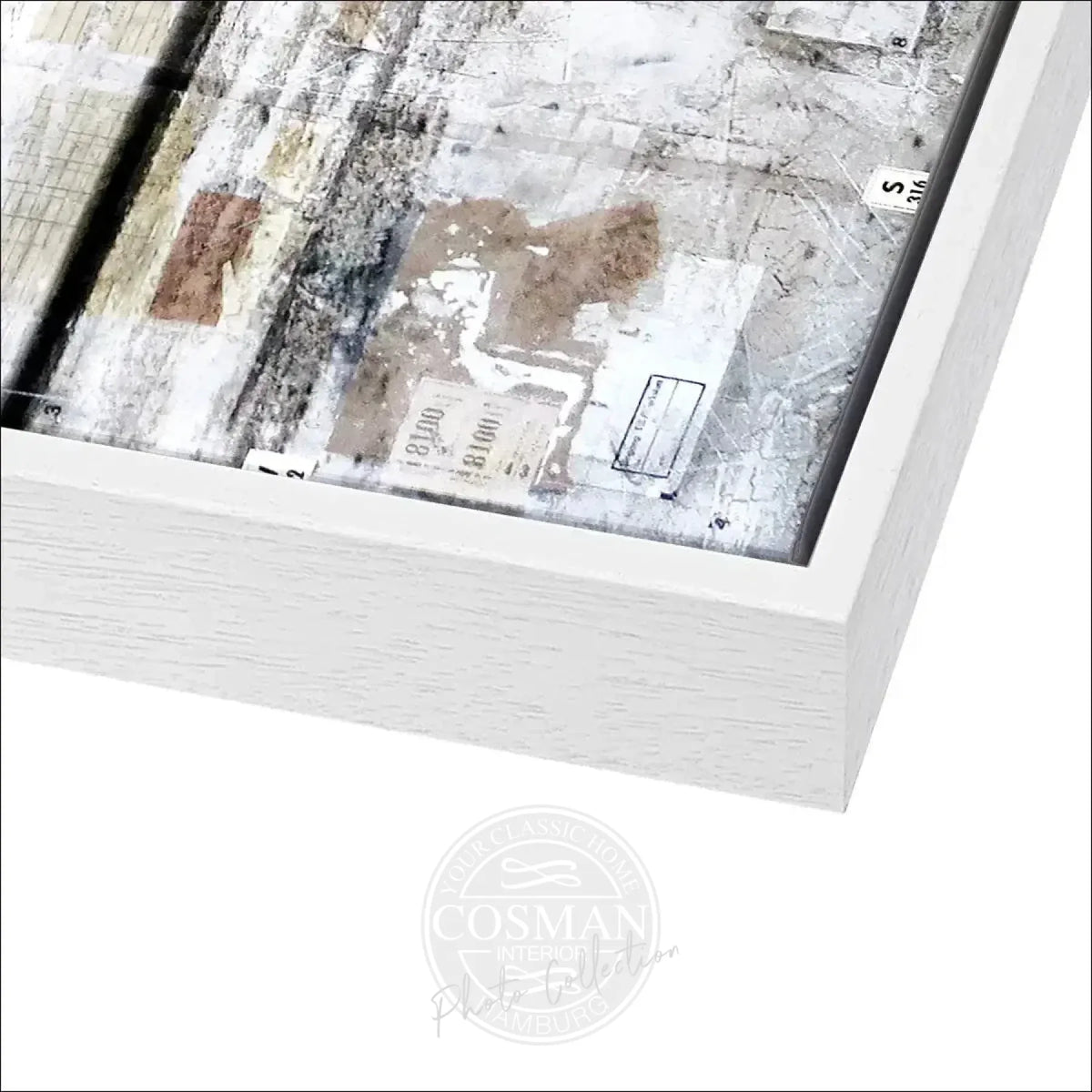 Wandbild GM77 Hamburg "Dock 11" von Cosman-Photocollection, Leinwanddruck mit Schattenfuge, schwarz, 95x125 cm.