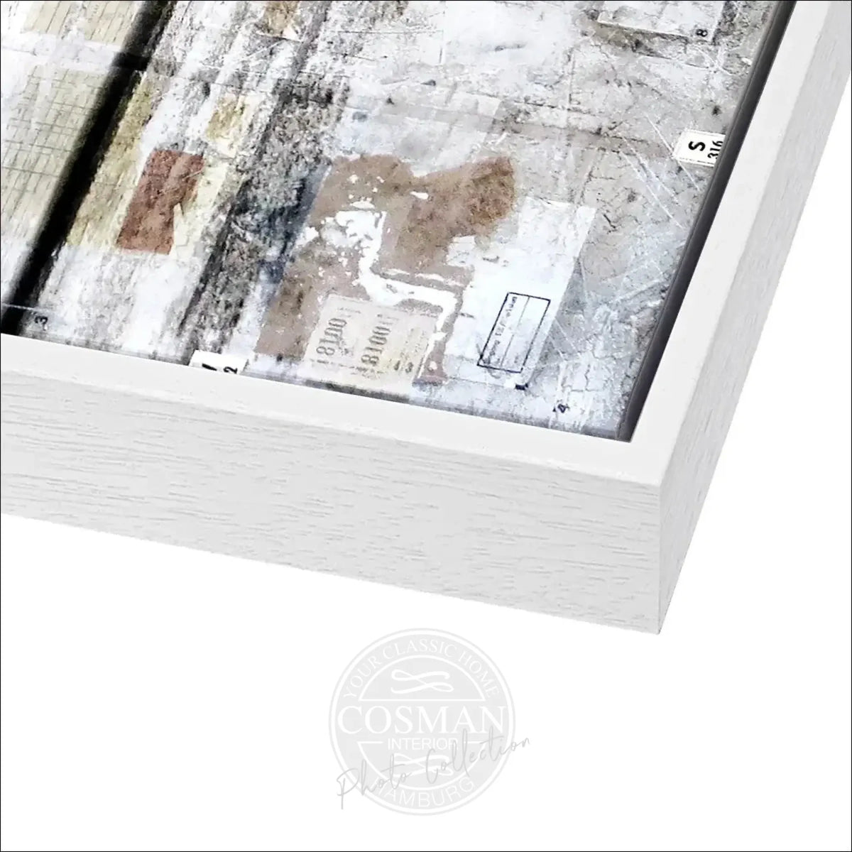 Wandbild Hamburg Hafen Poller von Cosman-Photocollection, Druck auf Leinwand mit Schattenfuge, 95x125 cm, maritime Motive