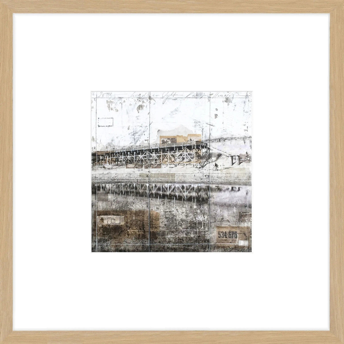 Schwarz mattes Poster mit Rahmen, Strand in Kampen Sylt, 43x43cm, von Cosman-Photocollection, ansprechende Wanddekoration