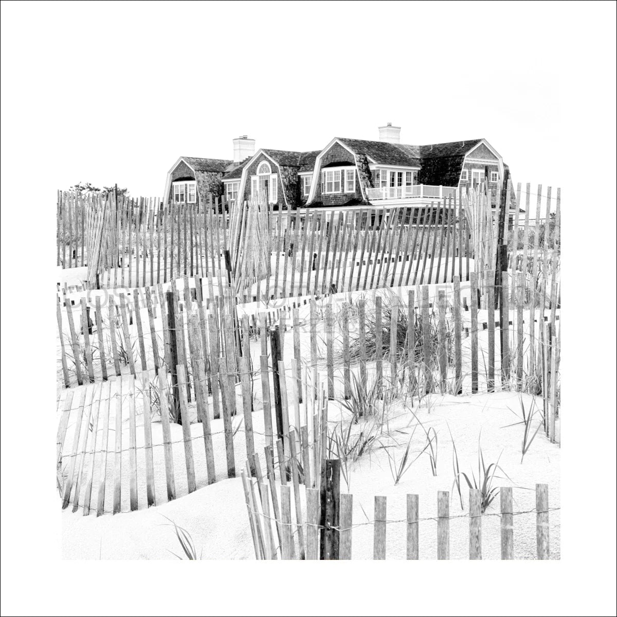 Poster / Druck Hamptons Long Island ’Beach House’ HM15Q