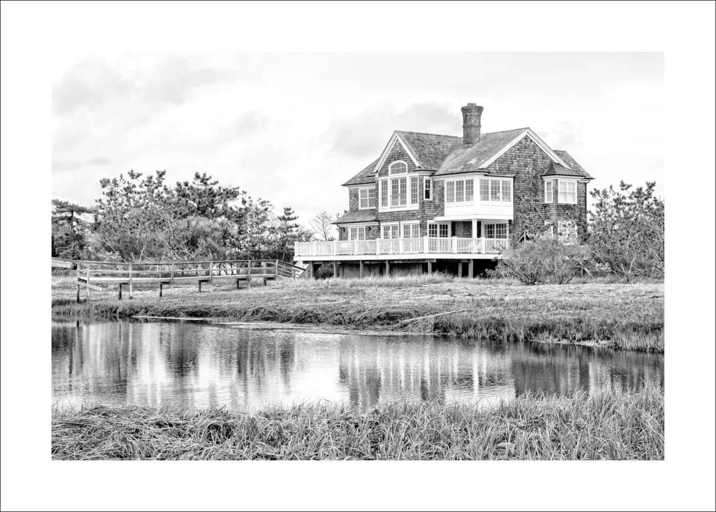 Póster / Impresión Hamptons Long Island 'Beach House' HM19