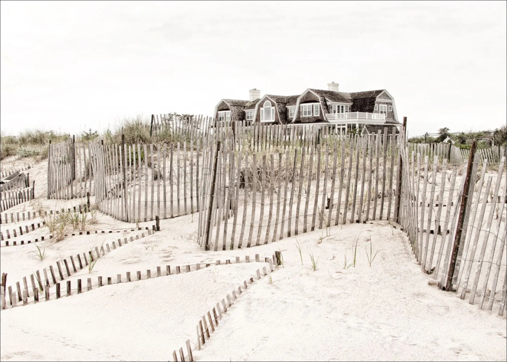 Poster / Druck Hamptons Long Island ’Beach House’ HM32