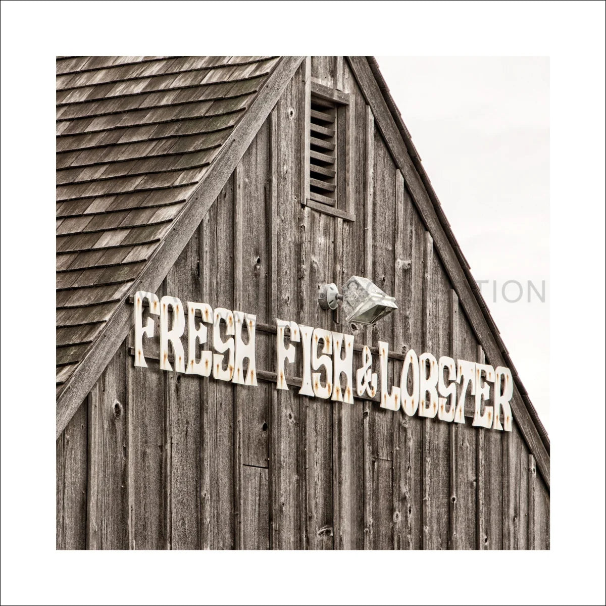 Poster / Druck Hamptons Long Island ’Fresh Fish’ HM33Q