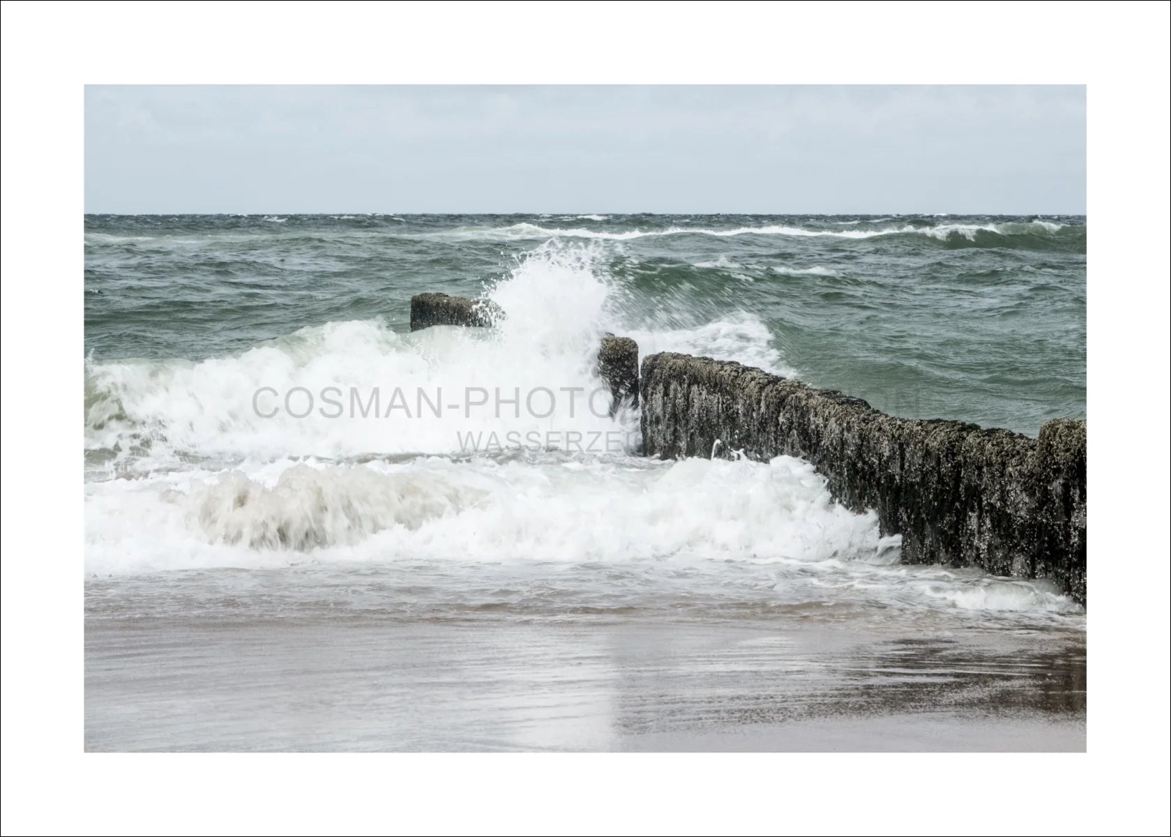 Poster / Druck Strand Sylt ’Buhne’ SY57 - Wandbilder