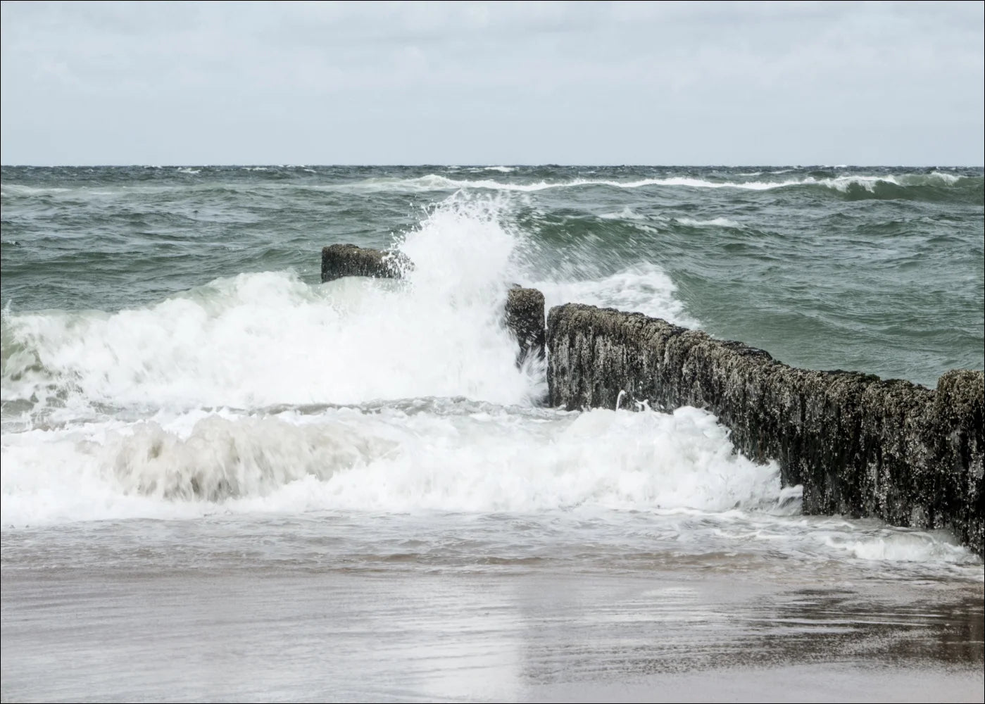 Poster / Druck Strand Sylt ’Buhne’ SY57