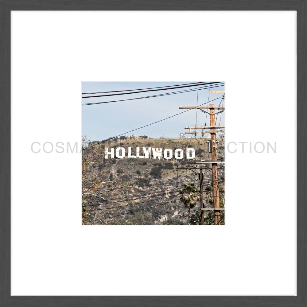 Poster Hollywood ’Sign’ HW11O - 43x43cm Objektrahmen
