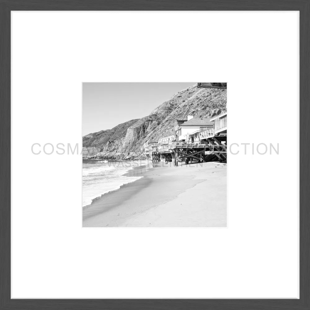 Poster Kalifornien Malibu ’Beach House’ K57O - 43x43cm