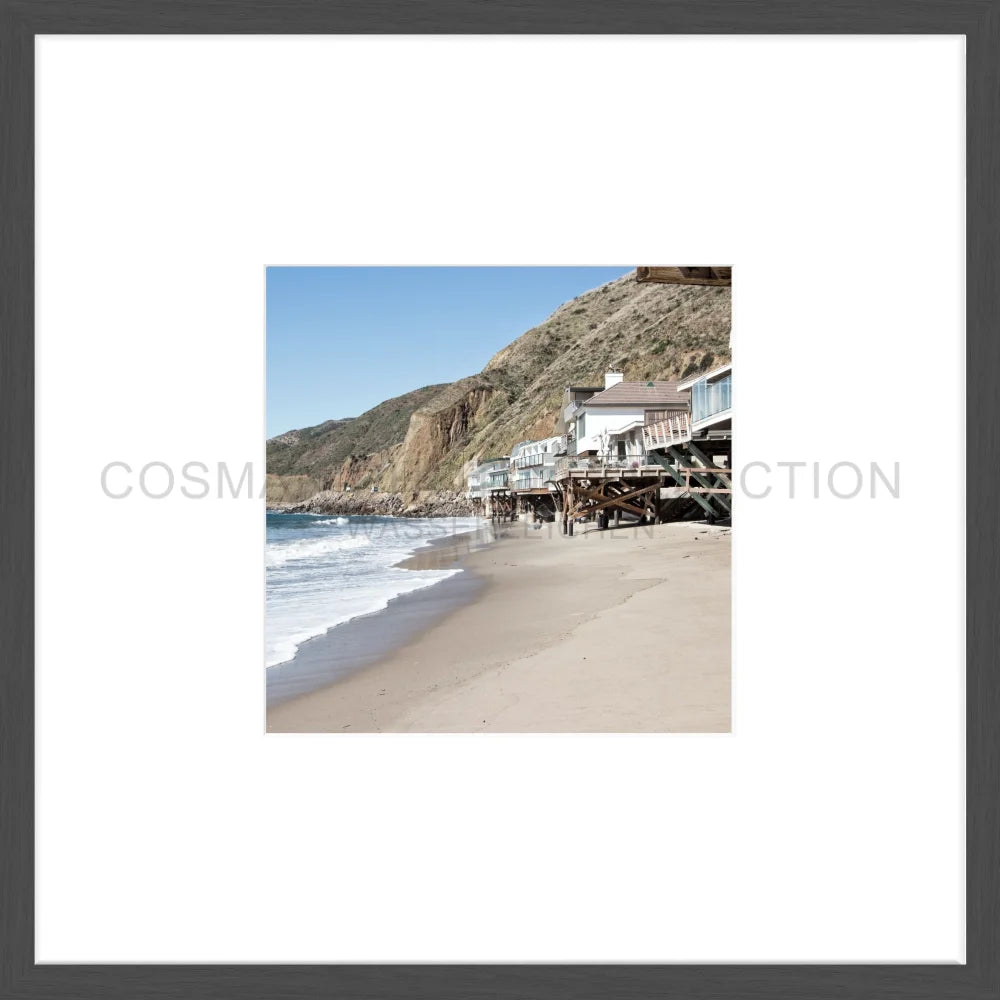 Poster Kalifornien Malibu ’Beach House’ K57O - 43x43cm
