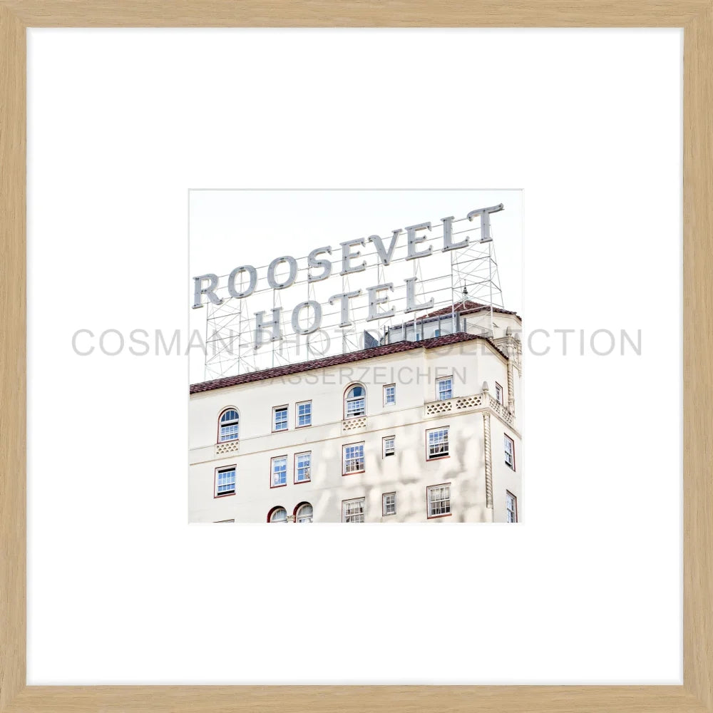Poster Kalifornien ’Roosevelt Hotel’ HW02O - 43x43cm