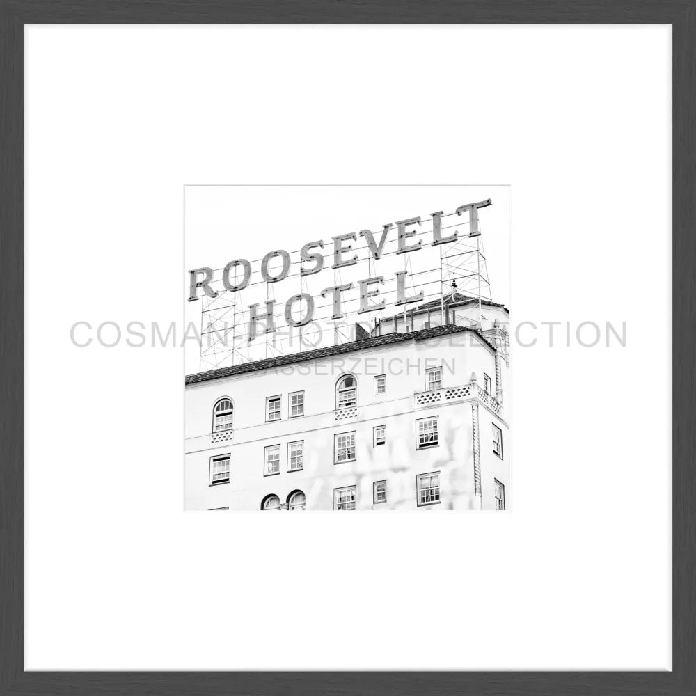 Poster Kalifornien ’Roosevelt Hotel’ HW02O - 43x43cm