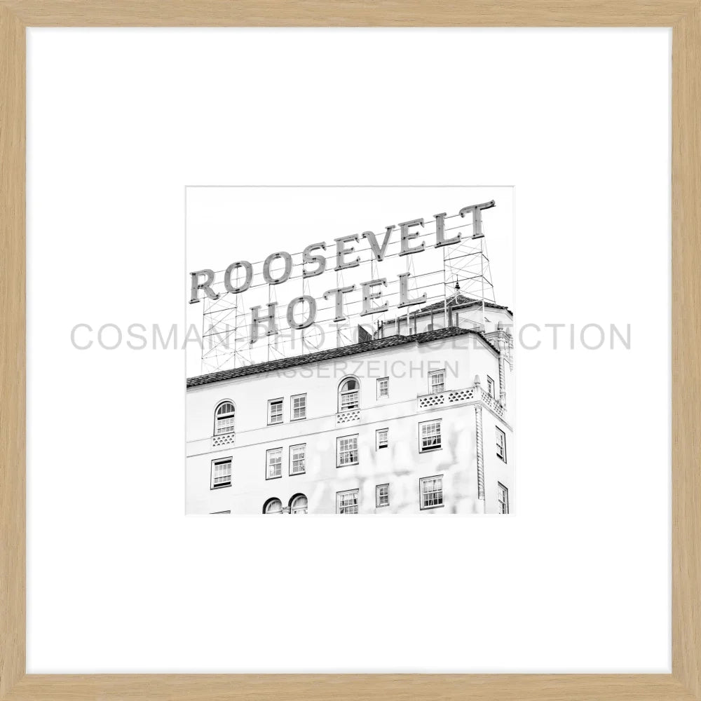 Poster Kalifornien ’Roosevelt Hotel’ HW02O - 43x43cm