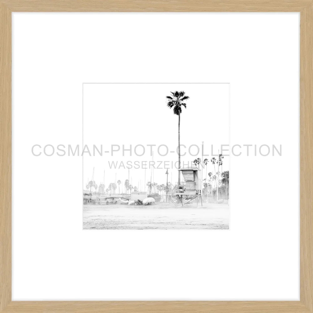 Poster Kalifornien Santa Barbara ’Beach’ K22O - 43x43cm