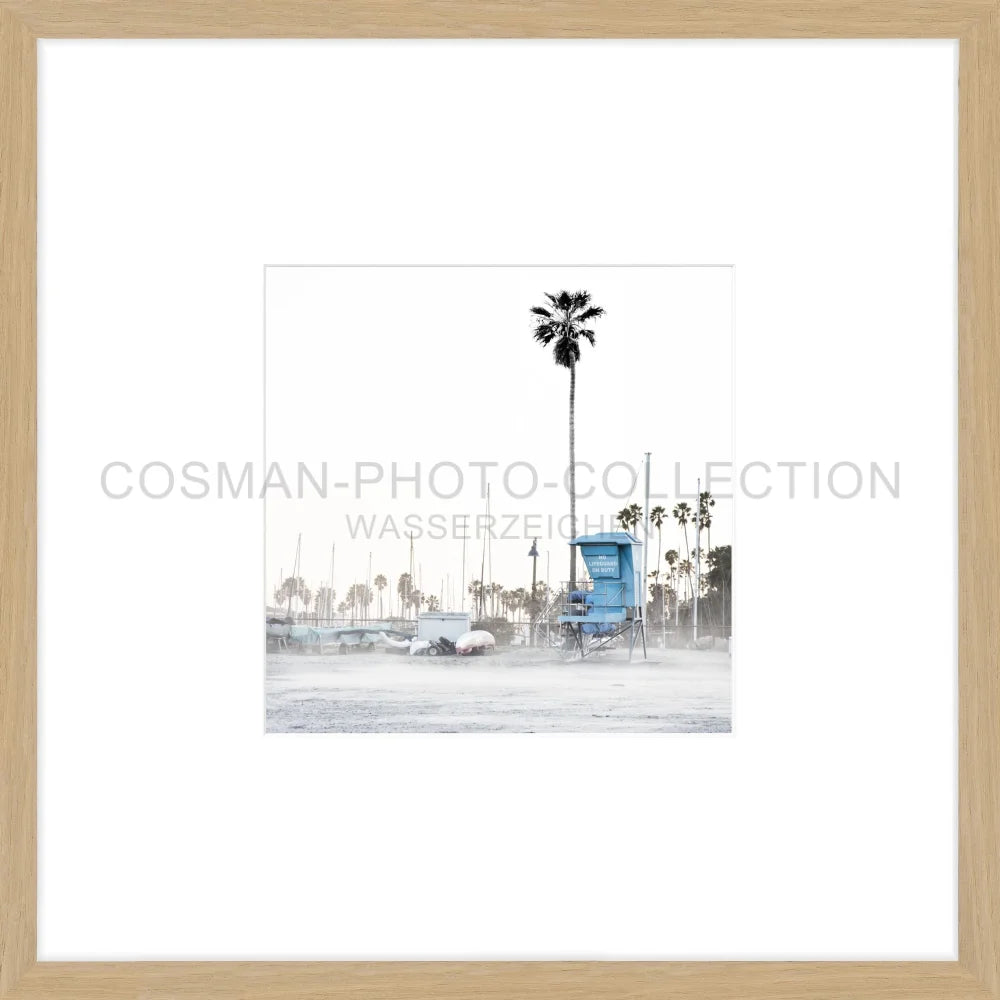 Poster Kalifornien Santa Barbara ’Beach’ K22O - 43x43cm