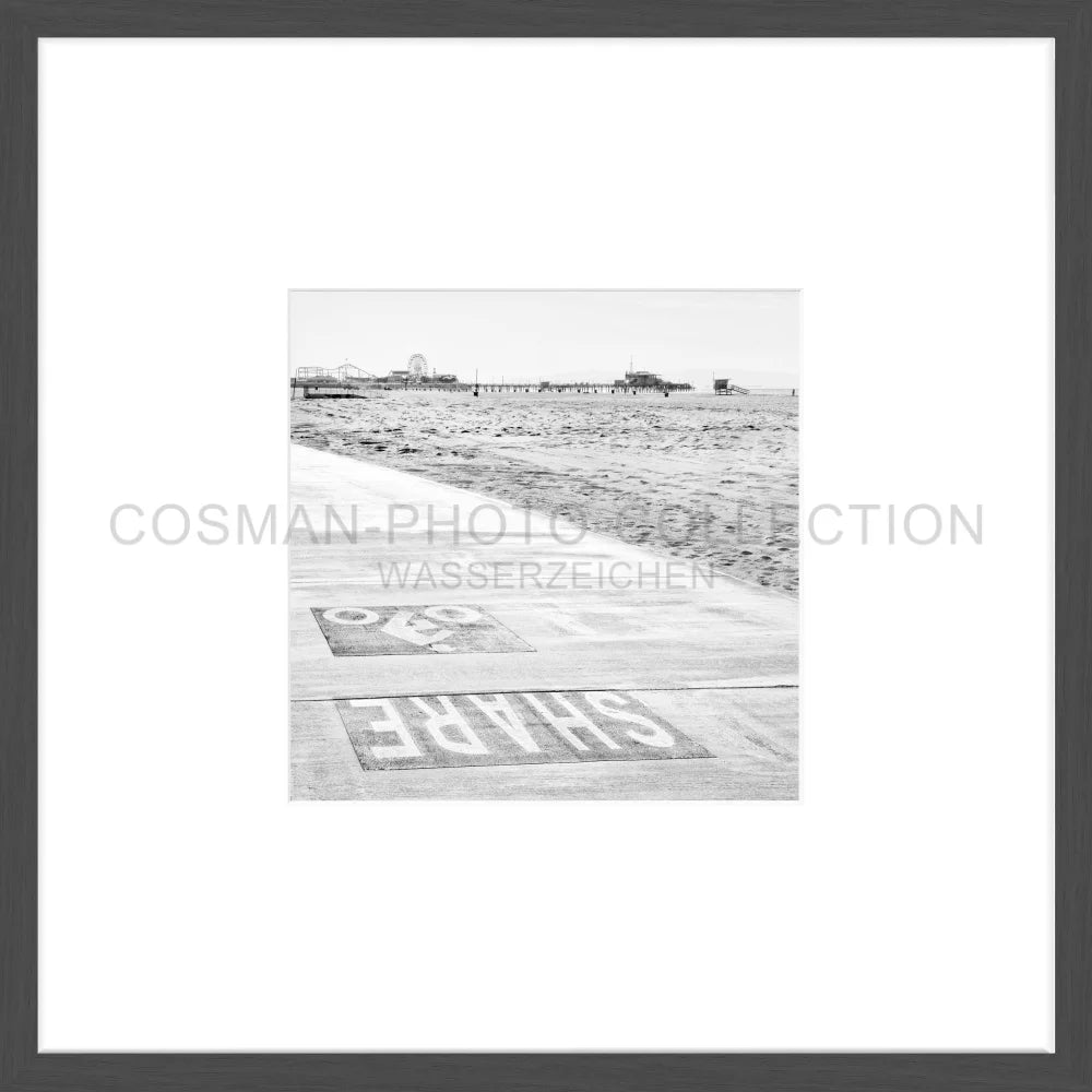 Poster Kalifornien Santa Monica ’Beach’ K98O - 43x43cm