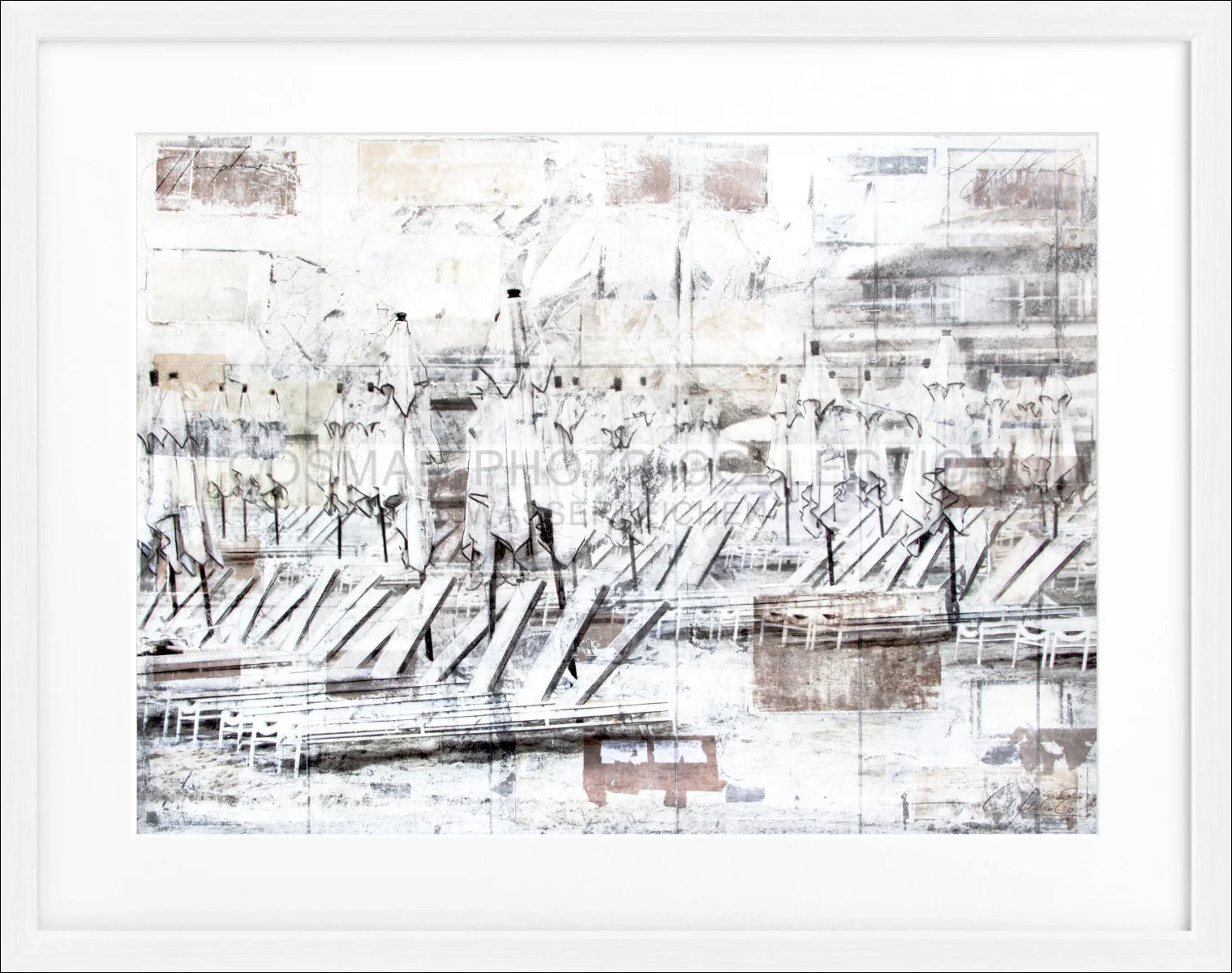 Poster mit Rahmen ’Beach’ Hamptons Long Island GM76