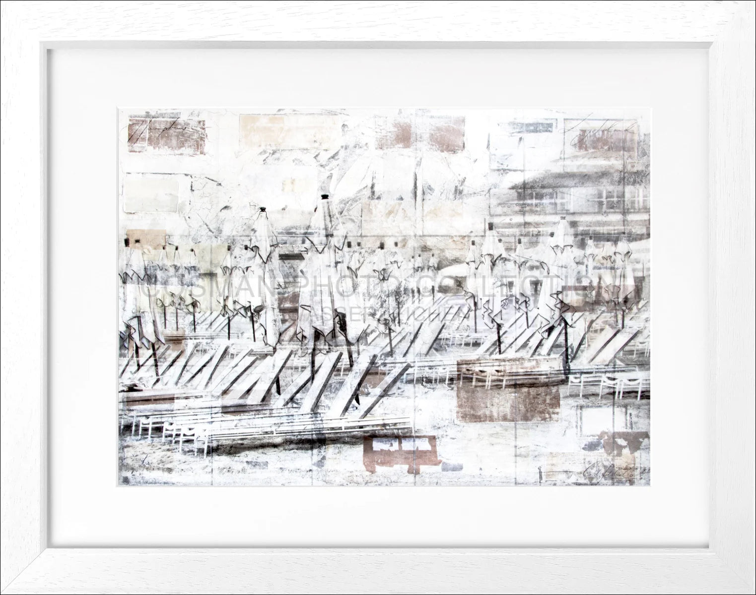 Poster mit Rahmen ’Beach’ Hamptons Long Island GM76