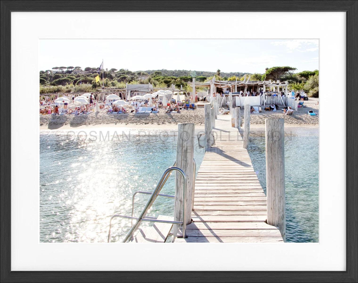 Poster mit Rahmen ’Beach Le Club 55’ Saint Tropez ST44