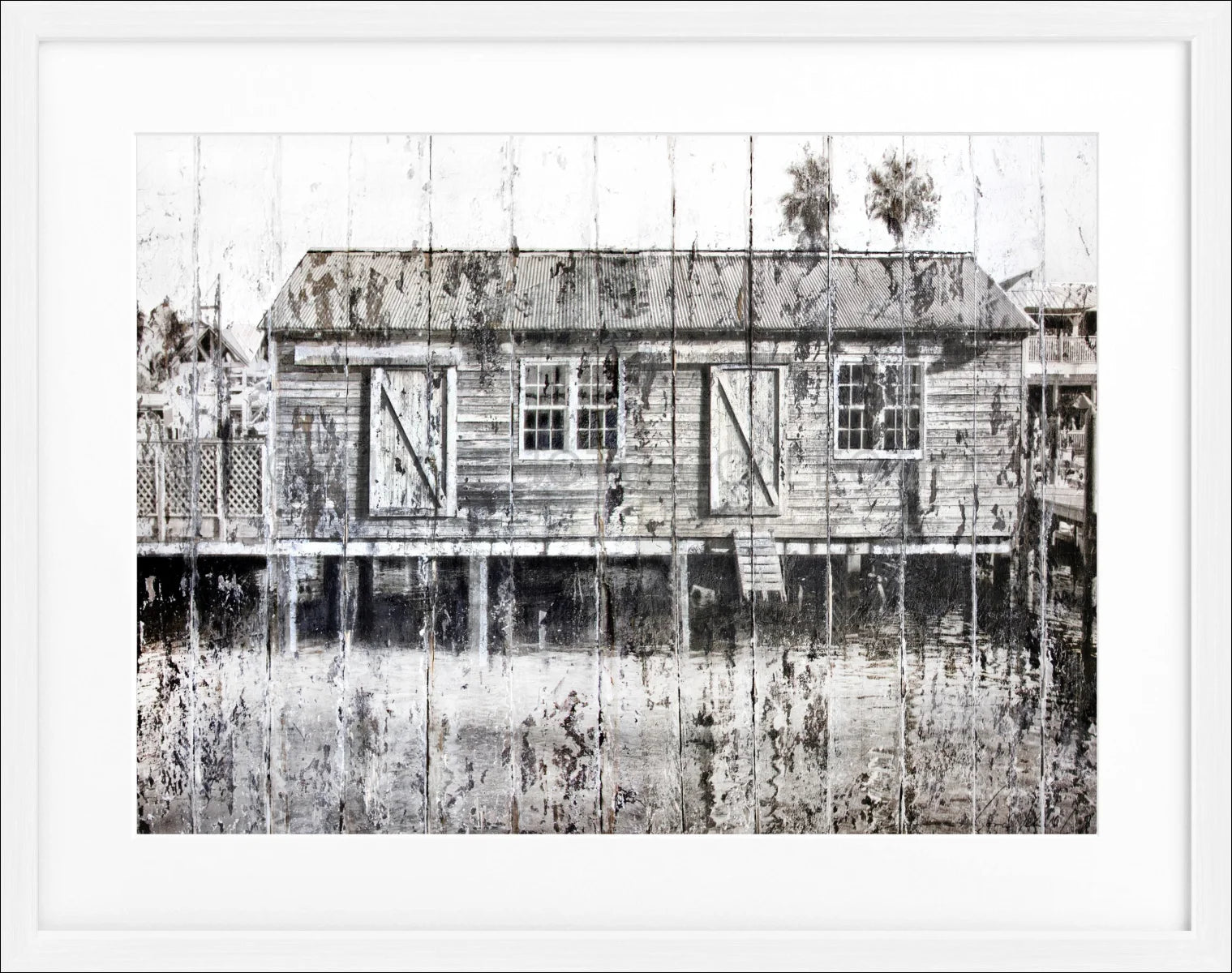 Poster mit Rahmen ’Boat House’ Key West GM74 - Wandbilder