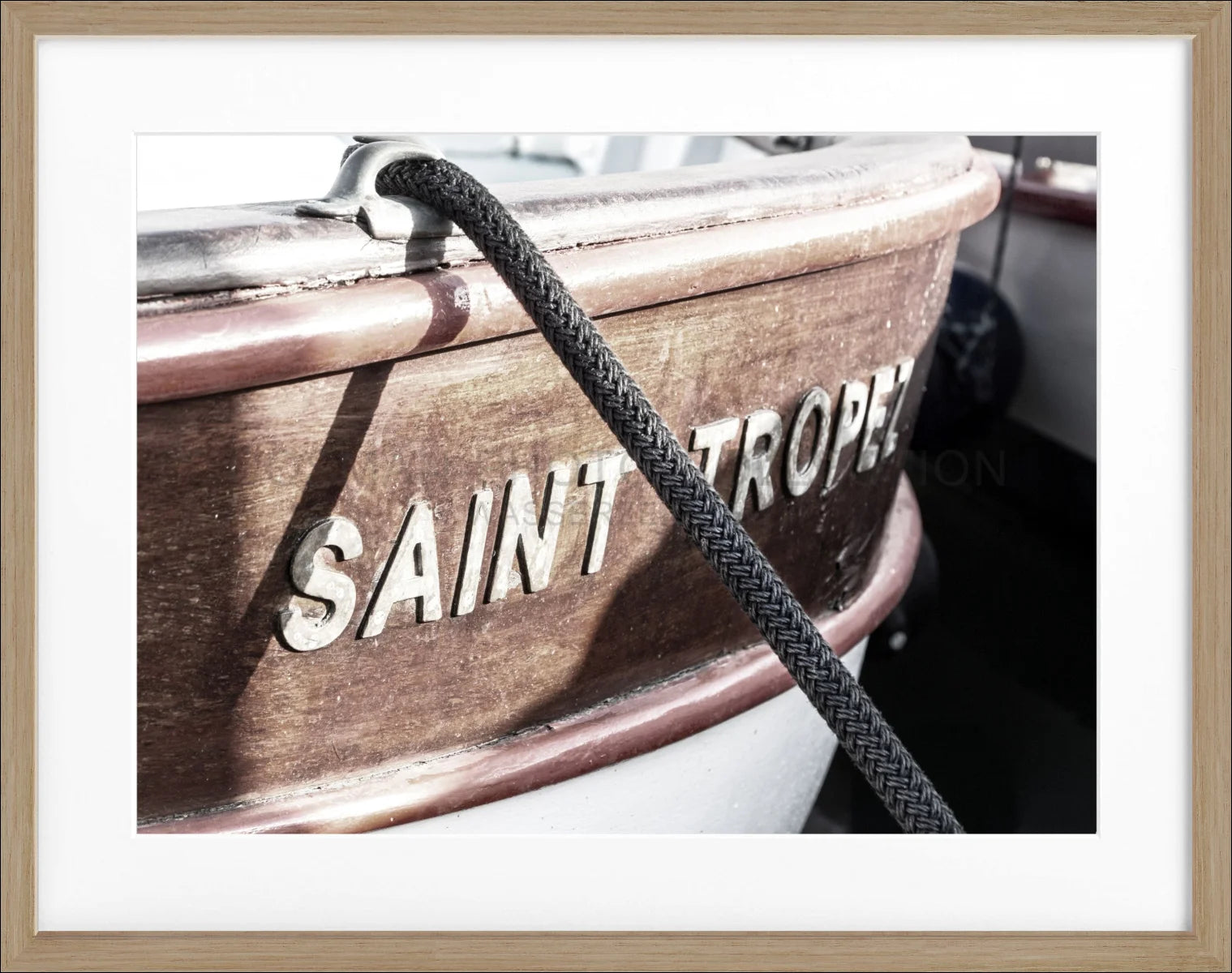 Poster mit Rahmen ’Boot’ Saint Tropez ST06 - Wandbilder