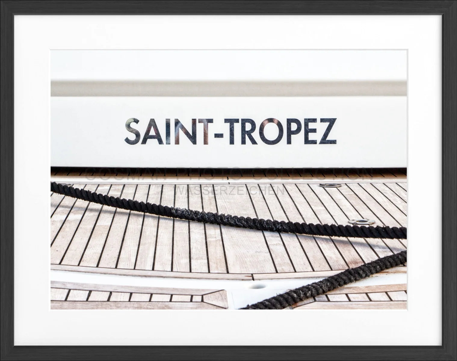 Poster mit Rahmen ’Boot’ Saint Tropez ST09 - Wandbilder